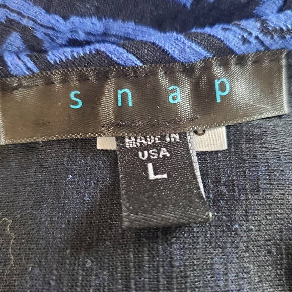 ๐3 for $15๐ Snap blue skater dress sz L - Picture 7 of 7